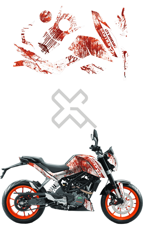 Duke 200 Bs4 Full Body Sticker | Duke 200 Full Sticker